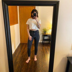 Denim Forum Lola High Rise Skinny Black